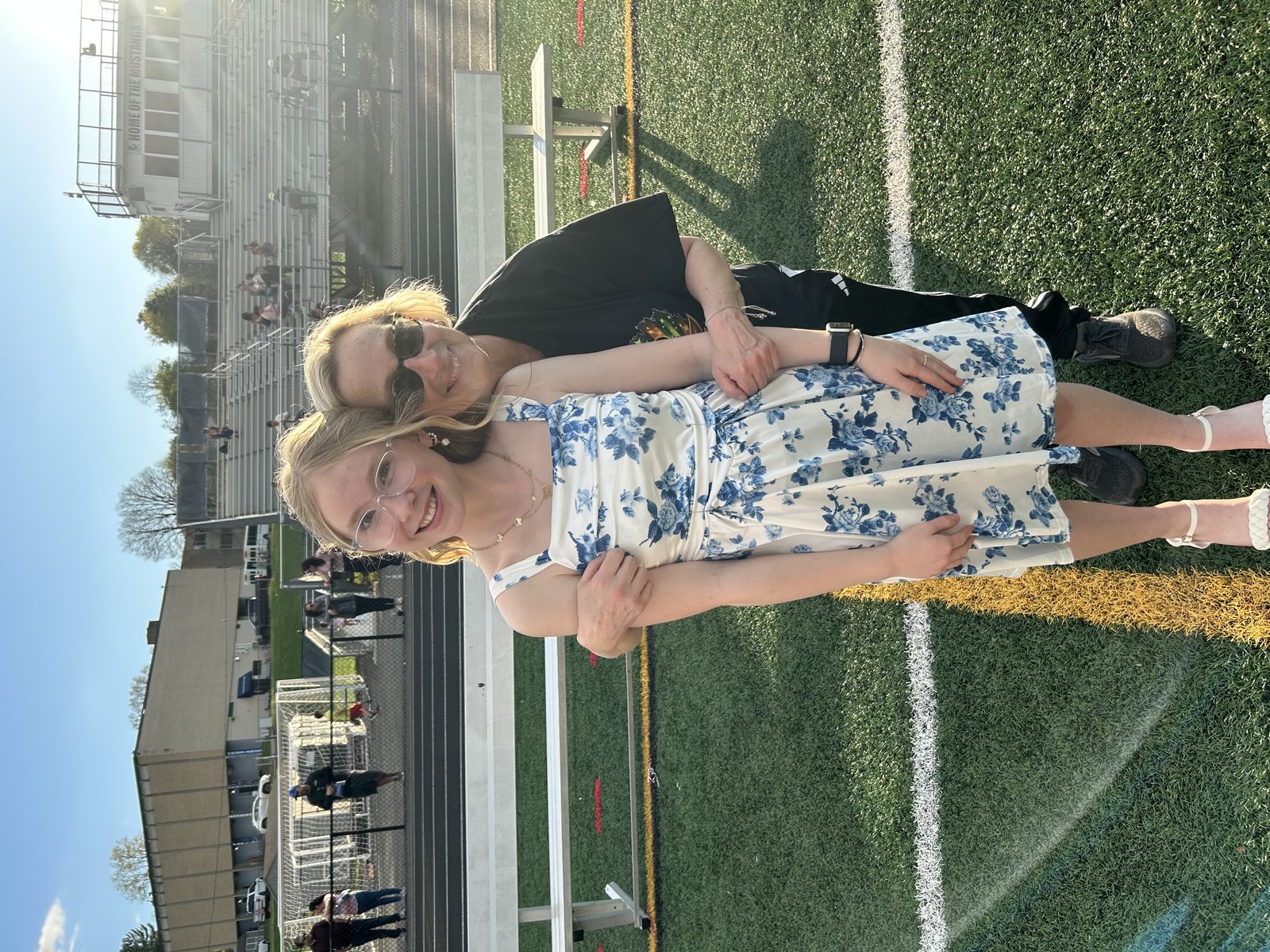 Lorena Tesbir with her daughter Carrie, a student at St. Gregory the Great School